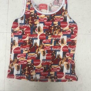 Vintage Coca Cola Tank Top - Red and Blue